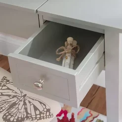 Kirklands Home Dressers & Chests|Silver Virginia Butterfly 2-pc. Vanity Set Gray