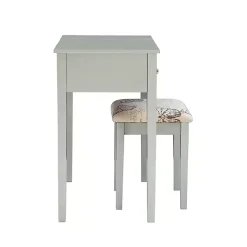 Kirklands Home Dressers & Chests|Silver Virginia Butterfly 2-pc. Vanity Set Gray