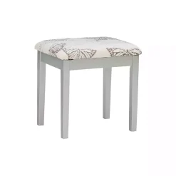 Kirklands Home Dressers & Chests|Silver Virginia Butterfly 2-pc. Vanity Set Gray