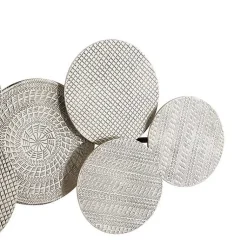 Kirklands Home Wall Plaques|Silvery Rivers Layered Disks Wall Plaque