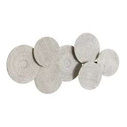 Kirklands Home Wall Plaques|Silvery Rivers Layered Disks Wall Plaque