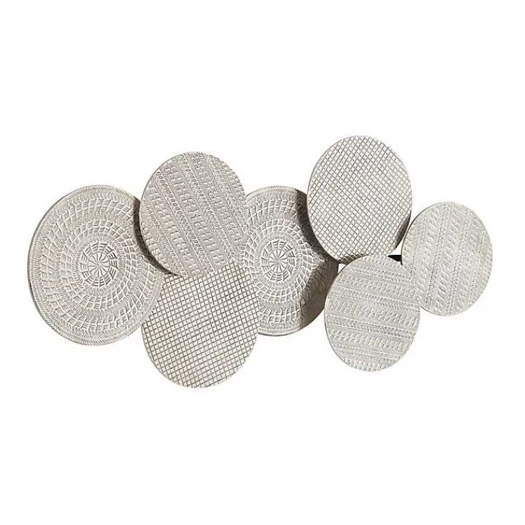 Kirklands Home Wall Plaques|Silvery Rivers Layered Disks Wall Plaque
