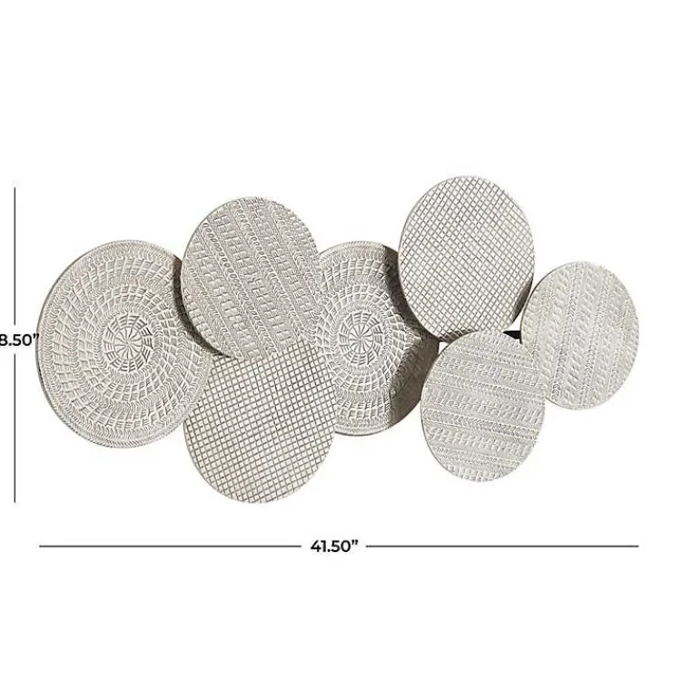 Kirklands Home Wall Plaques|Silvery Rivers Layered Disks Wall Plaque