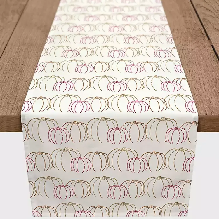 Outlet Simple Pumpkins Table Runner, 72 in. Fall
