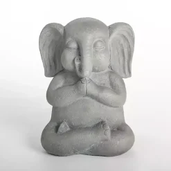 Kirklands Home Garden Statues|Sitting Elephant Outdoor Statue Gray