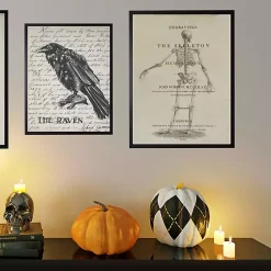 Hot Skeleton Back Framed Halloween Wall Art Halloween