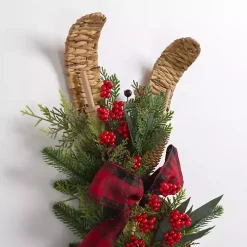 Online Skis with Christmas Greenery Wall Decoration Christmas Art & Wall Decor