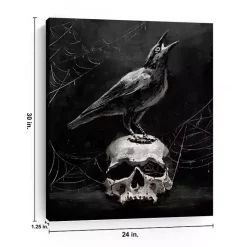 Skull & Raven Canvas Art Print, 24x30 Halloween