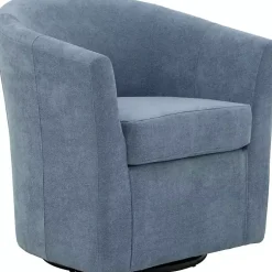 Kirklands Home Accent Chairs|Sky Chloe Swivel Accent Chair Blue