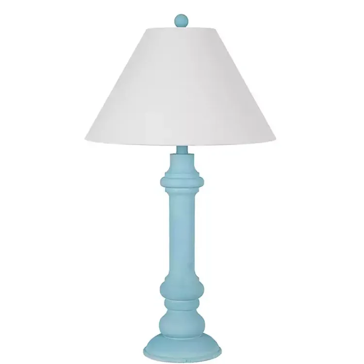 Kirklands Home Table Lamps|Sky Blue Coastal Ariel Table Lamps, Set of 2