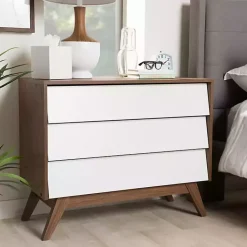 Kirklands Home Dressers & Chests|Slant Midcentury Two-Tone Chest