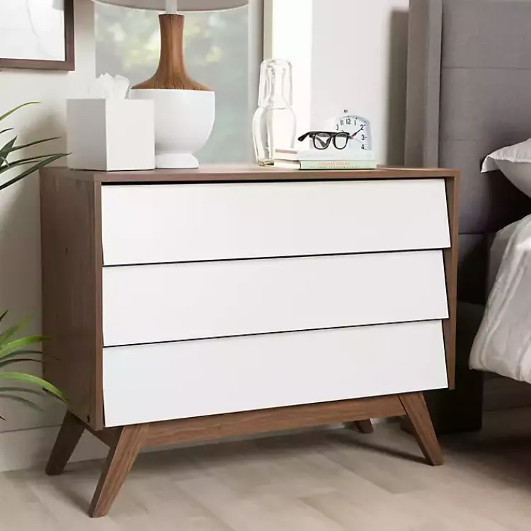 Kirklands Home Dressers & Chests|Slant Midcentury Two-Tone Chest