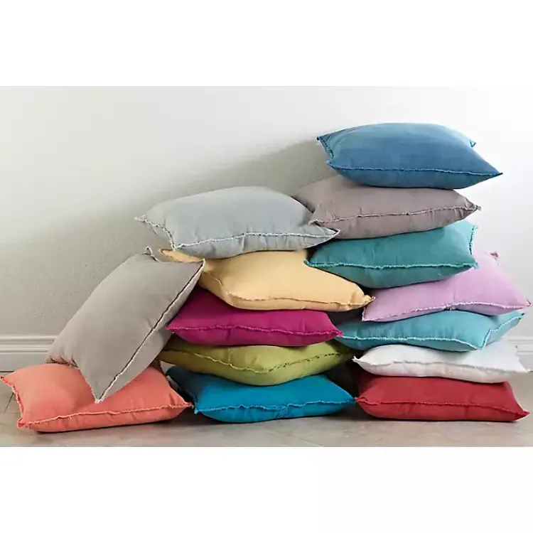 Slate Fringed Edge Pillow Pillows