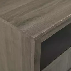 Kirklands Home Tv Stands & Media Consoles|Slate Glass Paneled Door TV Stand Gray