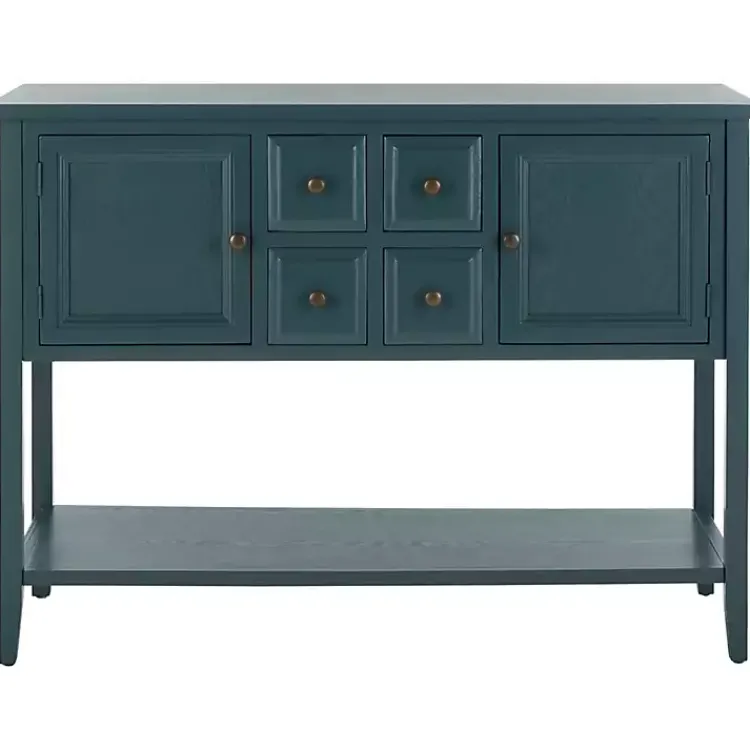 Kirklands Home Cabinets & Sideboards|Slate Teal 4-Drawer Charlotte Sideboard Blue