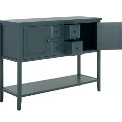 Kirklands Home Cabinets & Sideboards|Slate Teal 4-Drawer Charlotte Sideboard Blue