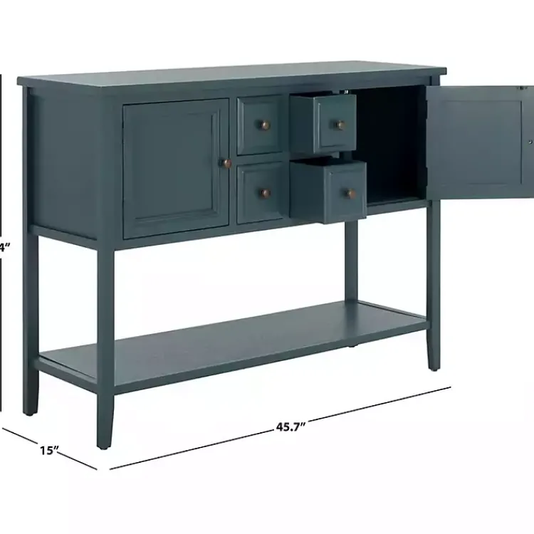 Kirklands Home Cabinets & Sideboards|Slate Teal 4-Drawer Charlotte Sideboard Blue