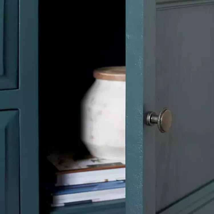 Kirklands Home Cabinets & Sideboards|Slate Teal 4-Drawer Charlotte Sideboard Blue