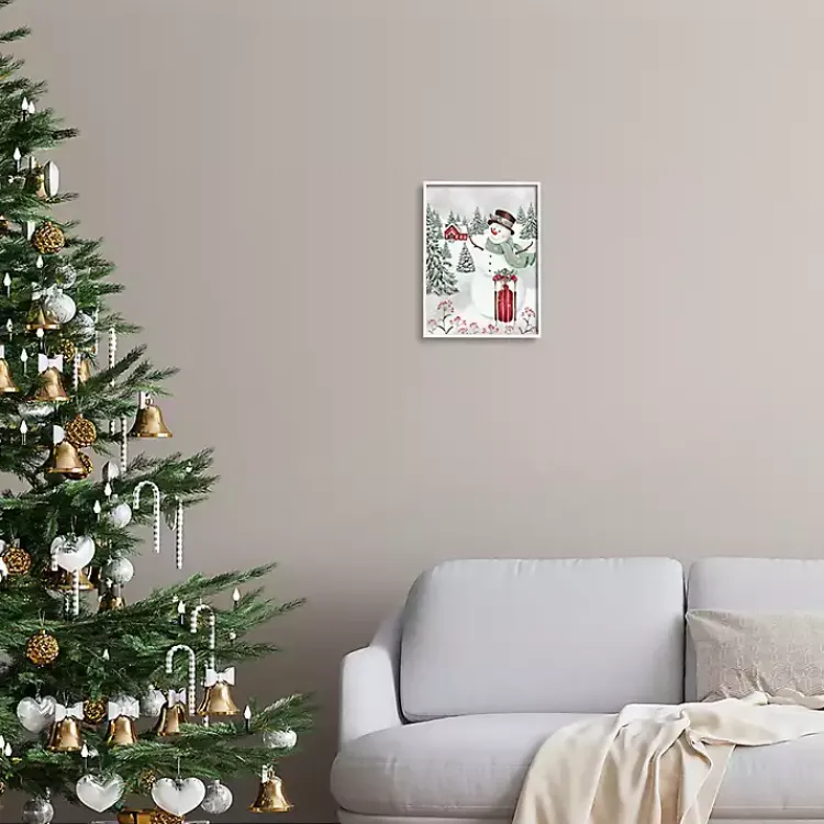 Online Sledding Snowman Framed Art Print Christmas Art & Wall Decor