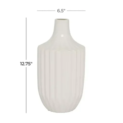 Best Slender Curtain Ribbed Vase, 13 in. Vases