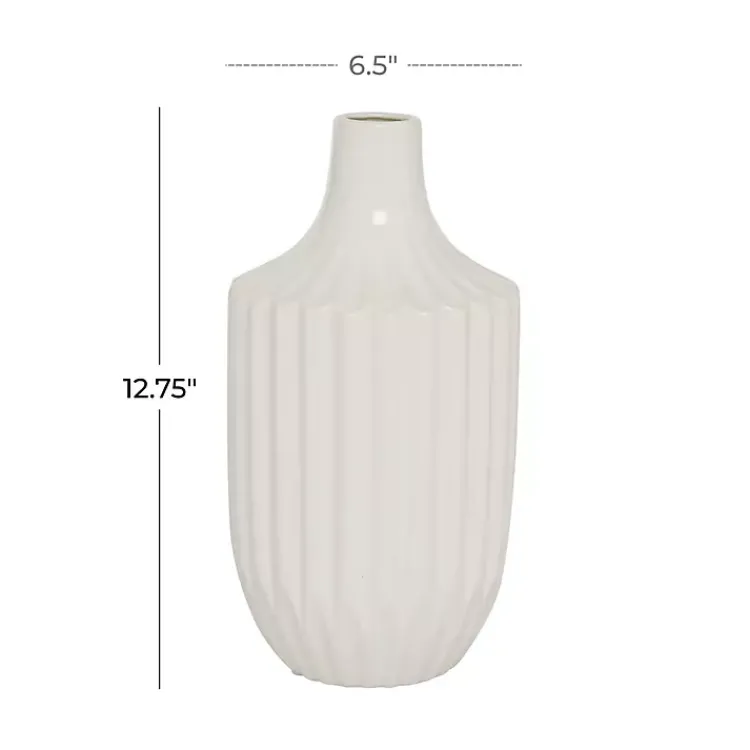 Best Slender Curtain Ribbed Vase, 13 in. Vases