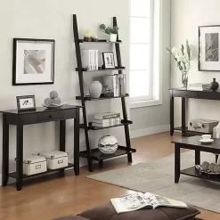 Kirklands Home Console Tables|Slim Single Drawer Console Table Black