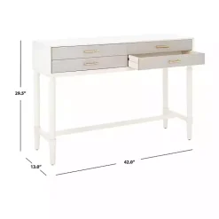 Kirklands Home Entryway Furniture|Sloane Four-Drawer Console Table White