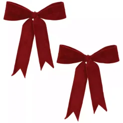 Discount Small Velvet Christmas Bows, Set of 2 Christmas Decorations