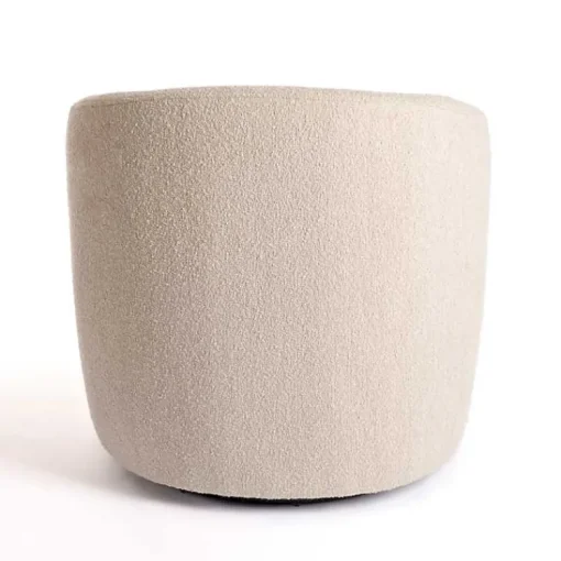 Kirklands Home Accent Chairs|Small Round Sand Boucle Swivel Accent Chair Tan