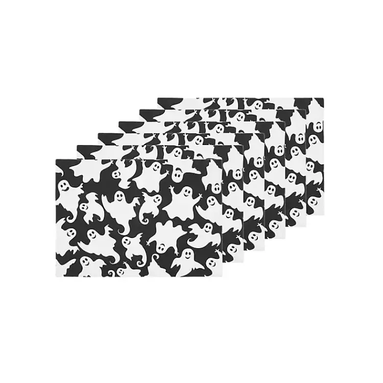 Smiling Ghost Halloween Placemats, Set of 6 Halloween