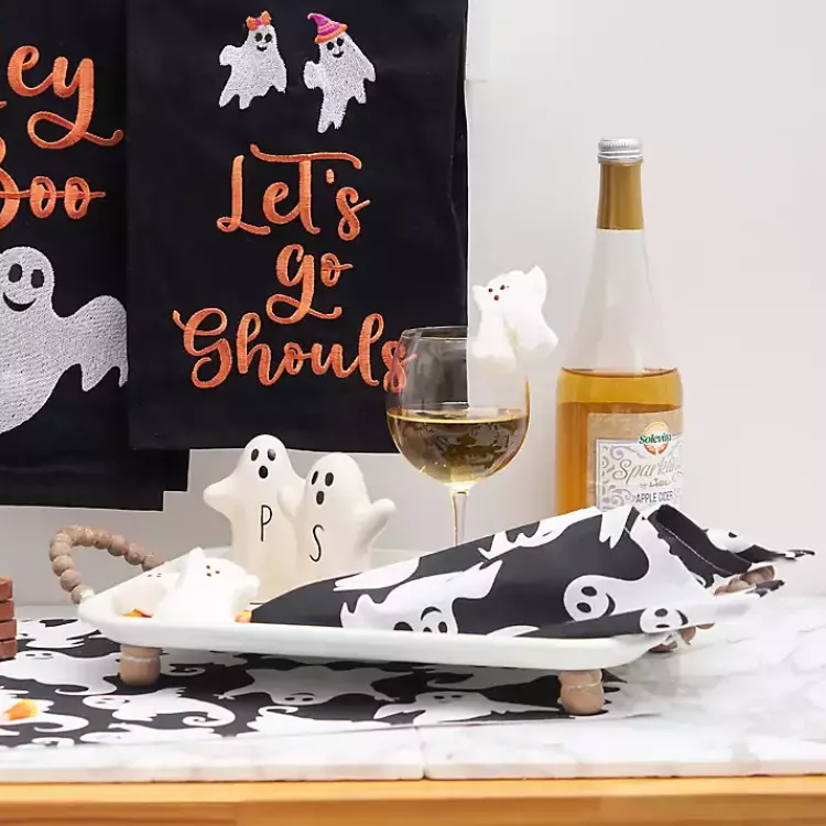 Smiling Ghost Halloween Placemats, Set of 6 Halloween