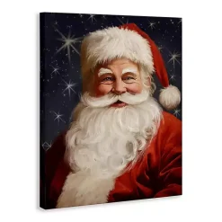 Best Smiling Santa Portrait Canvas Art Print Christmas Art & Wall Decor