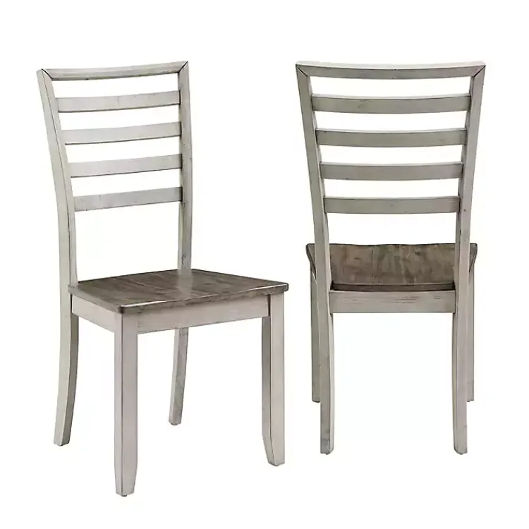 Kirklands Home Dining Chairs|Smoked Honey and Alabaster Dining Chairs, Set of 2