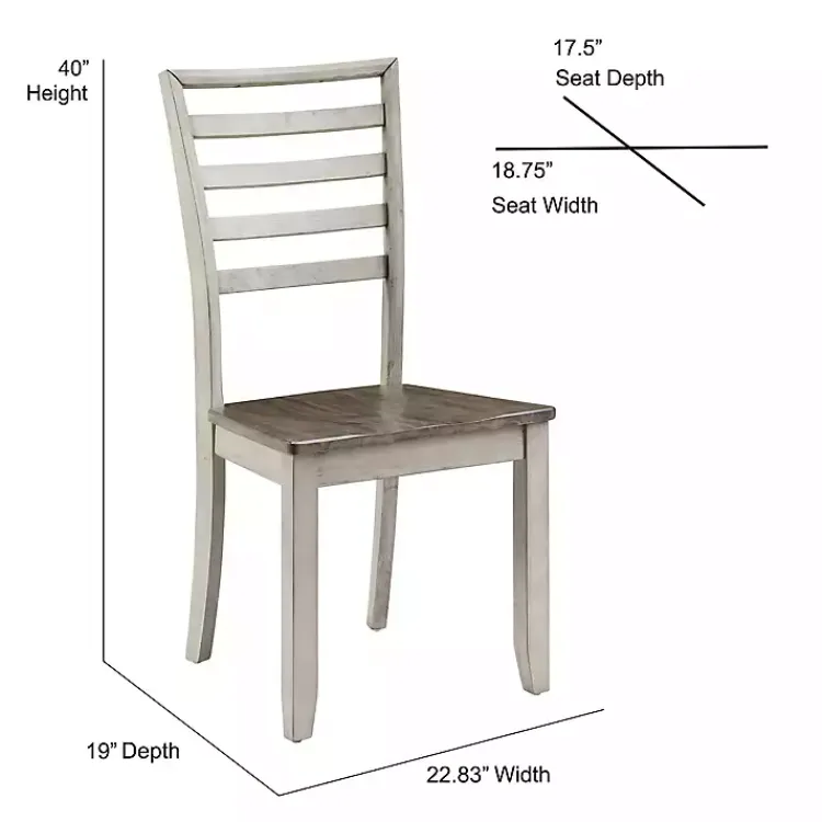 Kirklands Home Dining Chairs|Smoked Honey and Alabaster Dining Chairs, Set of 2