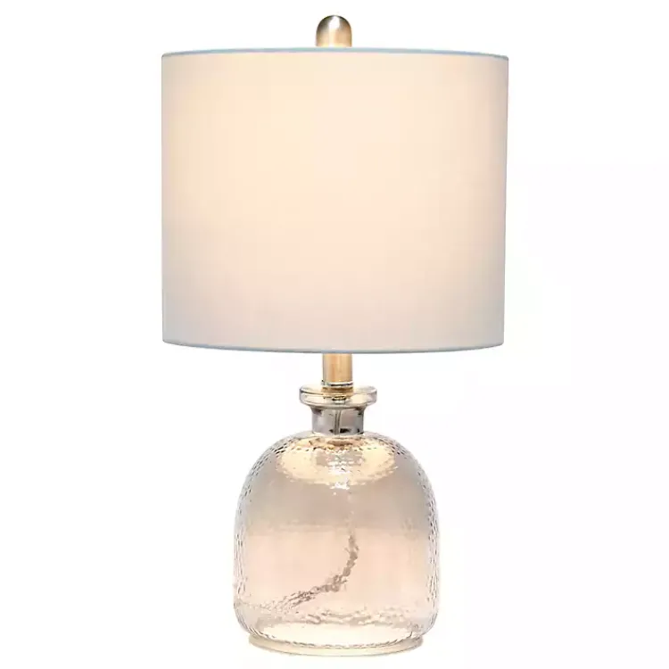 Kirklands Home Table Lamps|Smokey Hammered Glass Shade Table Lamp Gray