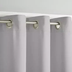 Kirklands Home Curtains & Drapes|Smoky Blackout Curtain Panel Set, 108 in. Gray