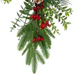 Hot Snow Berry Pine Teardrop Christmas Swag Christmas Wreaths