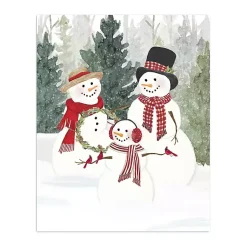 Outlet Snow Family in Forest Canvas Art Print Christmas Art & Wall Decor