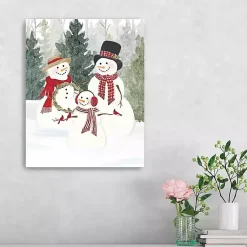 Outlet Snow Family in Forest Canvas Art Print Christmas Art & Wall Decor
