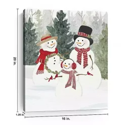 Outlet Snow Family in Forest Canvas Art Print Christmas Art & Wall Decor