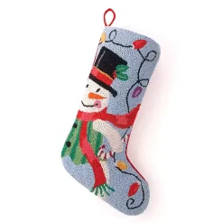 Discount Snowman Hooked Wool Christmas Stocking Christmas Stockings & Stocking Holders