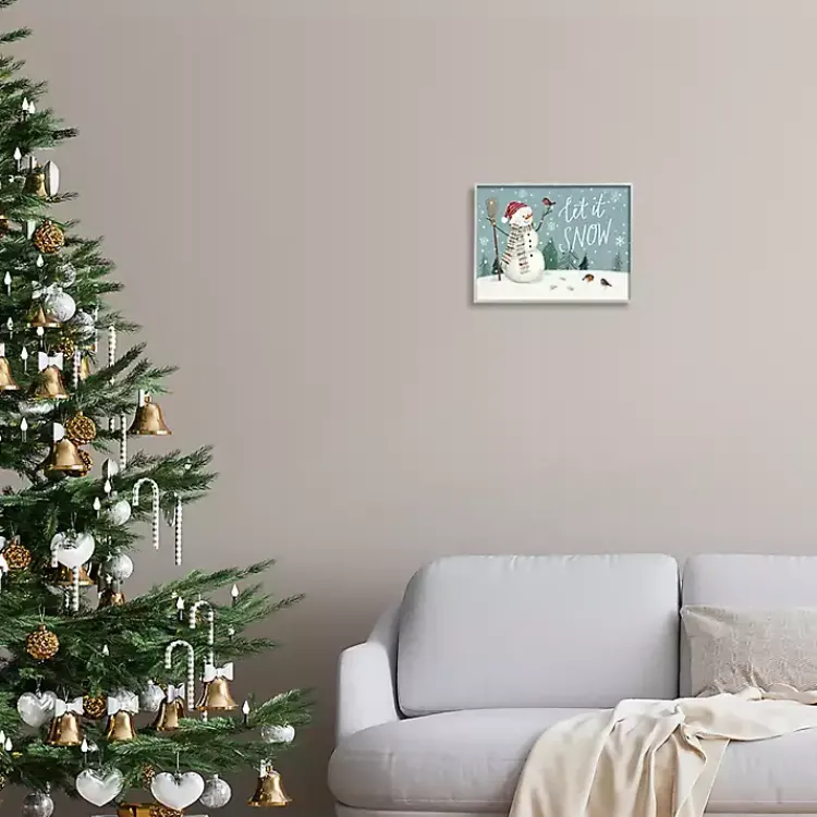 Online Snowman Let it Snow Framed Art Print Christmas Art & Wall Decor