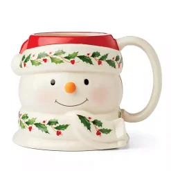 Sale Snowman with Holly Mug Christmas Dining & Entertaining