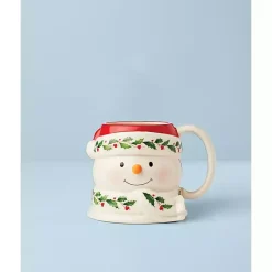Sale Snowman with Holly Mug Christmas Dining & Entertaining