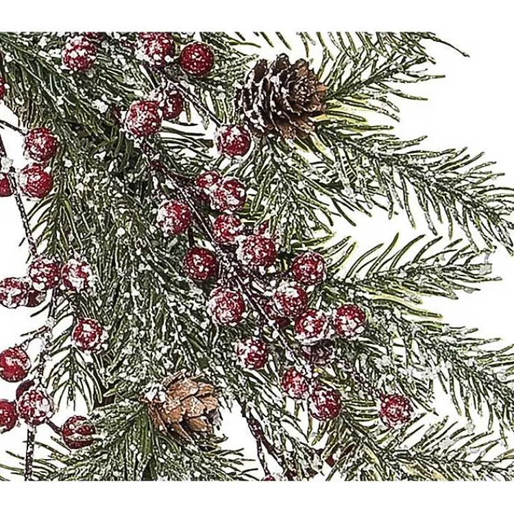Hot Snowy Berry and Greenery Christmas Wreath Christmas Wreaths