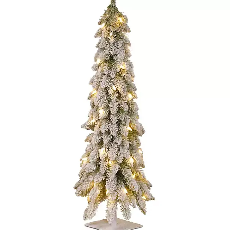 Hot Snowy Downswept Pre-Lit Alpline Tree, 48 in. Christmas Trees