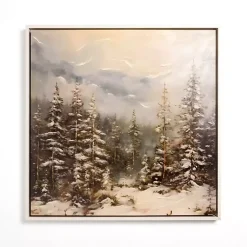 Kirklands Home Canvas Art|Snowy Forest at Dusk Framed Canvas Art Print