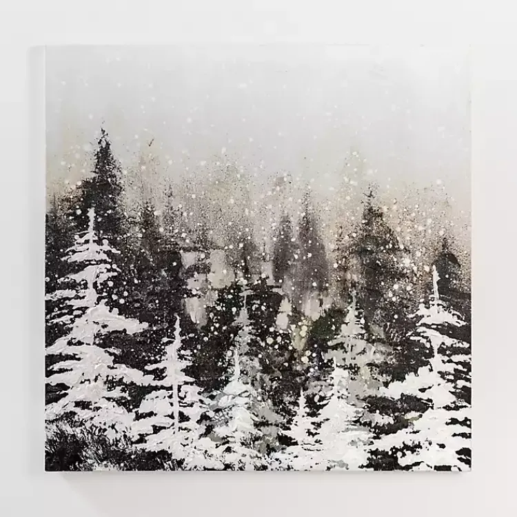 New Snowy Forest Canvas Art Print Christmas Art & Wall Decor
