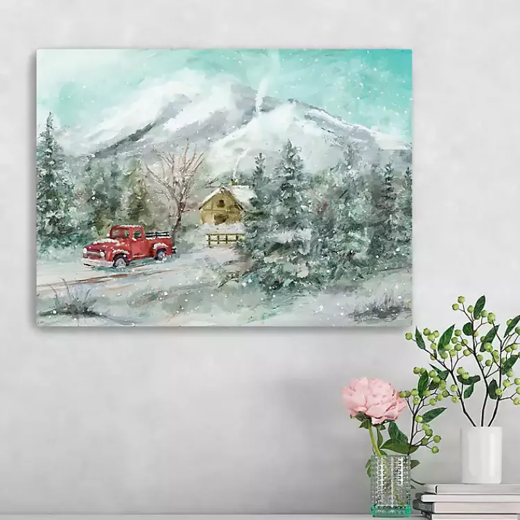 New Snowy Landscape Canvas Art Print Christmas Art & Wall Decor