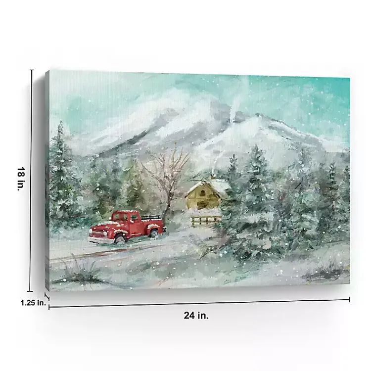 New Snowy Landscape Canvas Art Print Christmas Art & Wall Decor